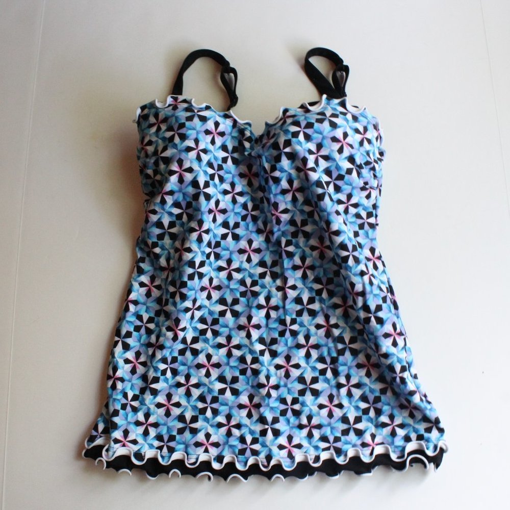 Profile Gottex Pinwheel Scoop Tankini Top 38 D Cup